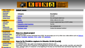 What Kinodv.org website looked like in 2014 (10 years ago)