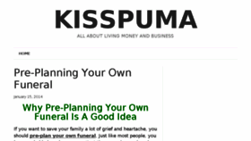What Kisspuma.com website looked like in 2014 (10 years ago)