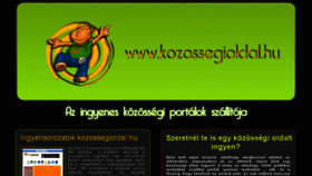 What Kozossegioldal.hu website looked like in 2014 (10 years ago)