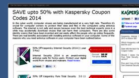 What Kasperskycouponcodes.com website looked like in 2014 (10 years ago)