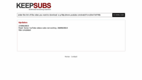 What Keepsubs.com website looked like in 2014 (9 years ago)