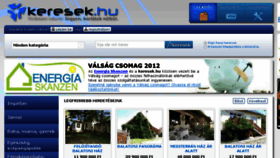 What Keresek.hu website looked like in 2014 (9 years ago)