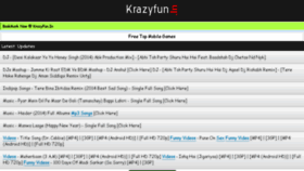 What Krazyfun.in website looked like in 2015 (9 years ago)