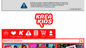 What Kreakids.com website looked like in 2015 (9 years ago)