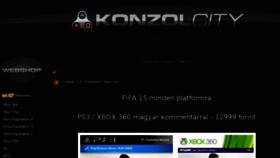 What Konzolcity.hu website looked like in 2015 (9 years ago)