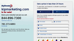 What Kipmarketing.com website looked like in 2015 (9 years ago)