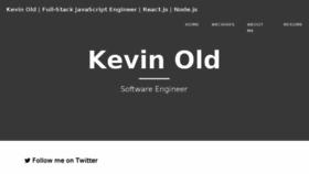 What Kevinold.com website looked like in 2015 (9 years ago)