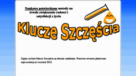 What Kluczeszczescia.pl website looked like in 2015 (9 years ago)
