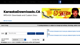 What Karaokedownloads.ca website looked like in 2015 (9 years ago)