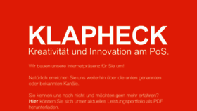 What Klapheck.de website looked like in 2015 (9 years ago)