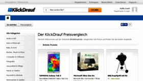 What Klickdrauf.de website looked like in 2015 (8 years ago)