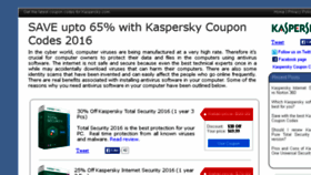What Kasperskycouponcodes.com website looked like in 2015 (8 years ago)