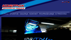 What Koritnik.si website looked like in 2015 (8 years ago)