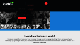 What Kudzu.co website looked like in 2015 (8 years ago)