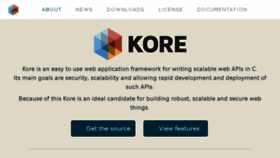 What Kore.io website looked like in 2015 (8 years ago)
