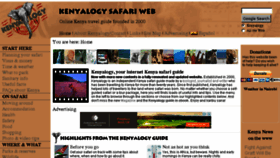 What Kenyalogy.com website looked like in 2015 (8 years ago)