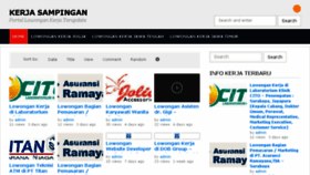 What Kerjasampingan.info website looked like in 2015 (8 years ago)