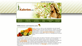 What Kalorien.info website looked like in 2015 (8 years ago)
