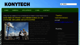 What Konytech.com website looked like in 2016 (8 years ago)