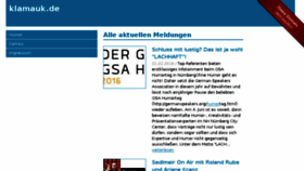 What Klamauk.de website looked like in 2016 (8 years ago)
