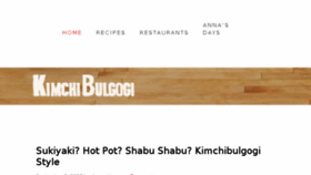 What Kimchibulgogi.com website looked like in 2016 (8 years ago)