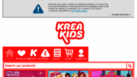 What Kreakids.com website looked like in 2016 (8 years ago)