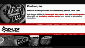 What Koehlerinc.com website looked like in 2016 (8 years ago)