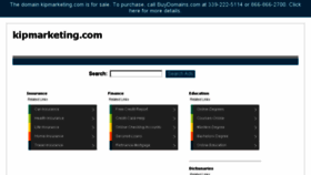 What Kipmarketing.com website looked like in 2016 (8 years ago)