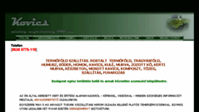What Kovicsfuvar.hu website looked like in 2016 (8 years ago)