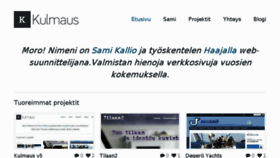 What Kulmaus.com website looked like in 2016 (8 years ago)