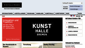 What Kunsthalle-bremen.de website looked like in 2016 (8 years ago)