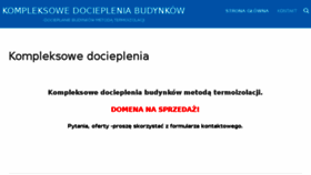 What Kompleksowedocieplenia.pl website looked like in 2016 (8 years ago)