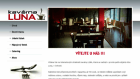 What Kavarnaluna.cz website looked like in 2016 (8 years ago)