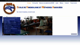 What Kinesiologie.com website looked like in 2016 (8 years ago)