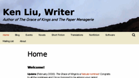 What Kenliu.name website looked like in 2016 (8 years ago)