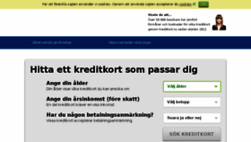 What Kreditkort.nu website looked like in 2016 (8 years ago)