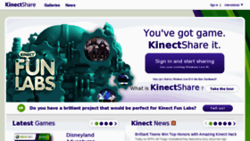What Kinectshare.com website looked like in 2016 (7 years ago)
