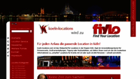 What Koeln-locations.com website looked like in 2016 (7 years ago)