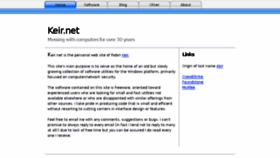 What Keir.net website looked like in 2016 (7 years ago)