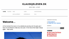 What Klauskjeldsen.dk website looked like in 2016 (7 years ago)