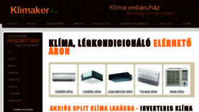 What Klimaker.hu website looked like in 2016 (8 years ago)