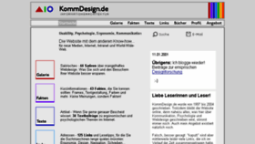 What Kommdesign.de website looked like in 2016 (8 years ago)