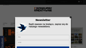 What Konkursykreatywne.pl website looked like in 2016 (8 years ago)