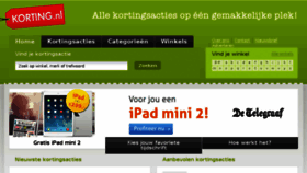 What Korting.nl website looked like in 2016 (8 years ago)