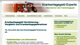 What Krankengelder.com website looked like in 2016 (7 years ago)