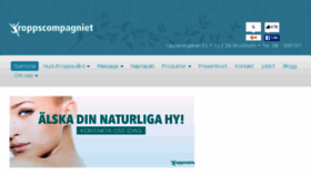What Kroppscompagniet.se website looked like in 2016 (8 years ago)
