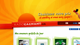 What Kadogagnant.ca website looked like in 2016 (7 years ago)