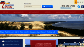 What Klaipedatours.de website looked like in 2016 (8 years ago)