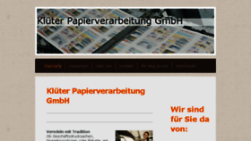 What Klueter-papierverarbeitung.de website looked like in 2016 (7 years ago)