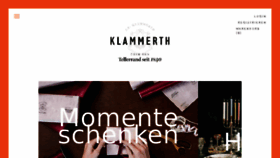 What Klammerth.at website looked like in 2016 (7 years ago)